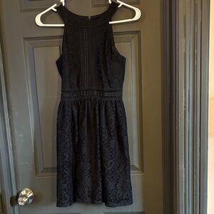 by & by Black Lace Midi Dress